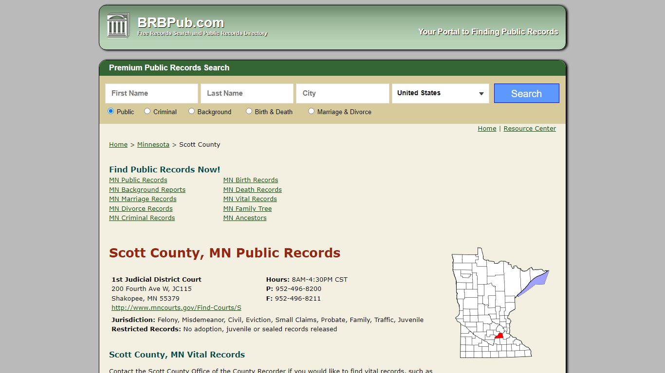 Scott County Public Records | Search Minnesota Government ...