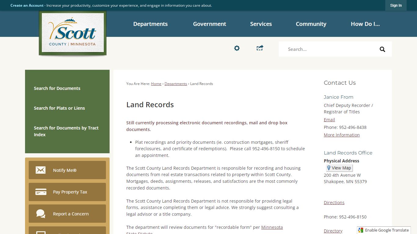 Land Records | Scott County, MN